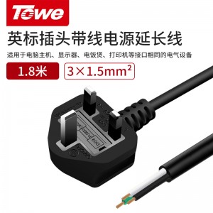 英规插头带线TW-F-BS15 1.8M 1.5平