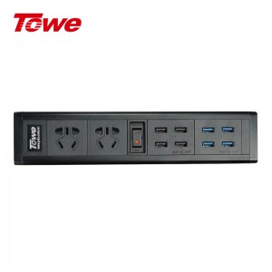 TOWE同为大功率防过充USB口工业级插座pdu插线板usb3.0 HUB口插排