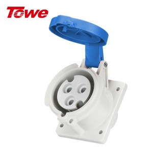 TOWE同为大功率工业连接器插头插座32A航空插头固定明装暗装插座