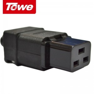 TOWE同为C13/C14自接线插头C19/C20英标美标德标国标10A转通用孔插头转换器 16A C19插头 TW-F-CT-C19