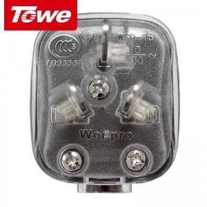 同为（TOWE）国标插头10A三脚可拆卸自接线插头接线家用工业电源插头插座 5个装