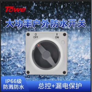 TOWE同为10A16A大功率户外防水五孔插座开关工业插座防雨开关插座