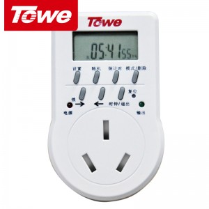 TOWE 同为16A大功率电子定时器插座/转换器7天24小时循环定时器插座 TW-ED16G 白色