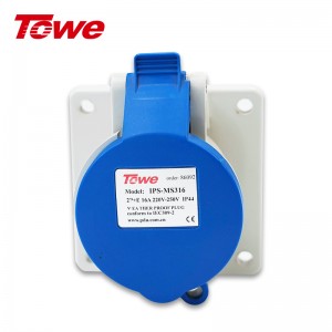 TOWE同为工业连接器 暗装插座模块防水插头插座3芯4芯5芯32A16安