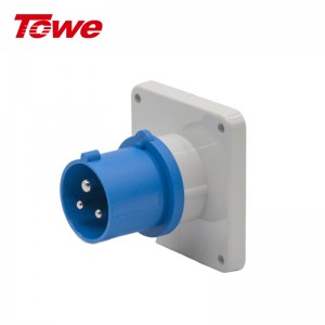 TOWE同为大功率工业连接器插头插座32A航空插头固定明装暗装插座