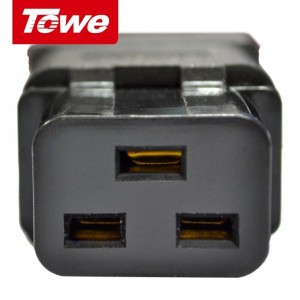 TOWE同为C13/C14自接线插头C19/C20英标美标德标国标10A转通用孔插头转换器 16A C19插头 TW-F-CT-C19