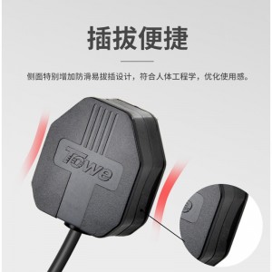TOWE同为国标插头10A三脚可拆卸自接线插头接线家用工业电源插头插座 5个装 TW-F-CT-G10