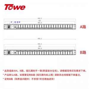 TOWE同为C20输入16A自接线不带线PDU输出国标10A插孔C20输入国标PDU内置C20输入模块12位10A多用孔模块+指示灯，EN16C/W1201