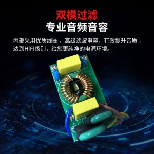 TOWE同为工业定时倒计时PDU机柜插座排插 精确到秒 防雷滤波PDU插座 6位10A多用孔+双开双断总控+防雷防浪涌+专业高频滤波，EN10/W6HFS