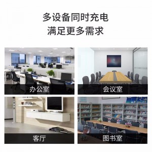 TOWE同为USB快充桌面PDU插座二合一防过充工业级智能快充接线板2路电源8口USB快充摔不烂高强度铝合金阳极氧化外壳插座 APZ-1012U2K/APZ-1012UKB