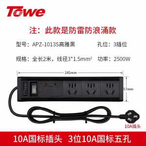TOWE同为智能管理定时桌面PDU插座电动车电动摩托车电瓶车充电专用插座防过充智能定时插座桌面插排pdu接线板 APZ-1012IC/APZ-1014IC