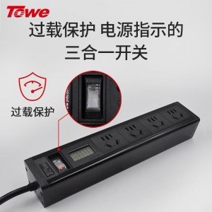 同为TOWE智能电流电压表数显插排插座 分段分级过载声光报警拖线板插线板 过载告警智能数显插座 工业级安全插座 智能告警安全插座 APZ-1014AV/APZ-1614AV