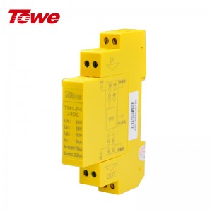 TOWE同为P系列超薄测控信号系统电涌保护器 测控信号系统导轨安装式电涌保护器防雷器 有共用参考电位的四线信号保护 TMS-P4-5DC/12DC/12AC/24DC/24AC/48DC