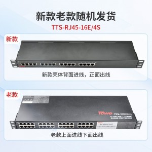TOWE同为RJ45 100M以太网络通讯线路电涌保护器4线保护通讯网络信号避雷器单口4口可导轨式安装、8口12口24口机架式安装TTS-RJ45-E100(4E/8E/16E/24E)/4S