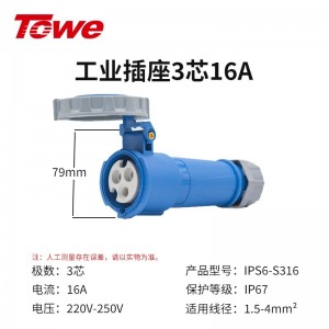 IPS6-S316 尼龙 2P+E 三芯 16A 220V-250V IP67