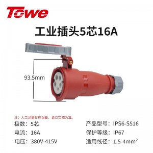 IPS6-S516 尼龙 3P+N+E 五芯 16A 380-415V IP67