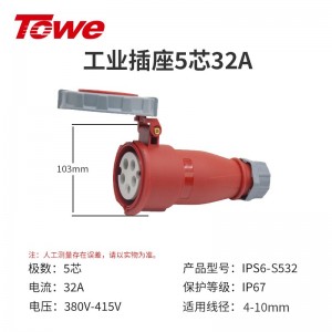 IPS6-S532 尼龙 3P+N+E 五芯 32A 380-415V IP67