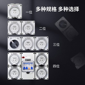 TOWE同为IP66国标10A 16A户外防水开关插座 户外防暴雨国标五孔插座 明装防水插座可浸泡水组合式防水插座 TW-F-CZ-G10 FS/G16/G1010/G1016/G310/G21016