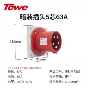 IPS-MP563 5芯 暗装插头
