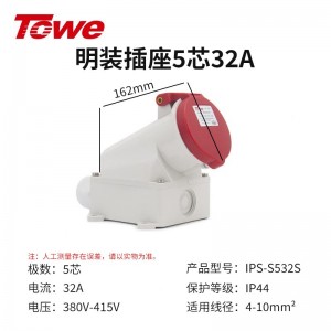 IPS-S532S 5芯 明装插座