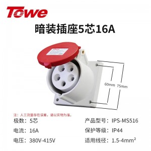 IPS-MS516 5芯 16A暗装插座